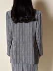 Blazer vintage Yves Saint Laurent a righe verticali panna e nero