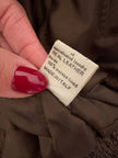 Bomber con maniche rimovibili in pelle color fango “Arpell”