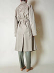 Trench color sabbia con fodera tartan “Idrostop”
