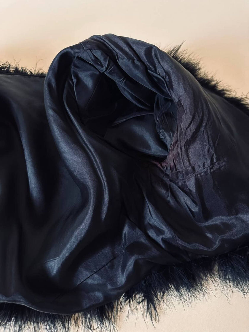 Copri spalle in marabù nero