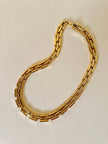 Collier a catena dorato con moduli design