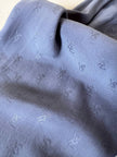 Camicia in seta Jacquard gray con logo YSL allover