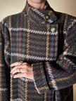 Cappotto lungo in pura lana vergine  fantasia tartan Fashion By Classic