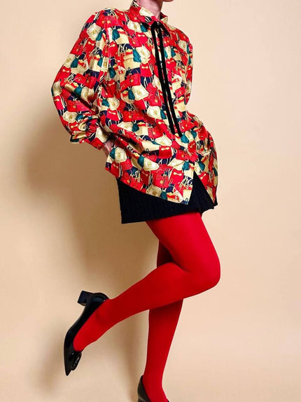 Camicia sartoriale in drill di seta fantasia mini bag