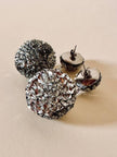 Orecchini pendenti con sfere in paillettes argento