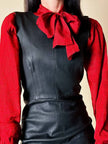 Camicia rossa con fiocco al collo “Rudi Valenti”