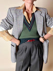 Blazer Yves Saint Laurent in rasato di lana principe di Galles