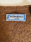 Kardigan von Yves Saint Laurent aus karamellfarbener Wolle mit Logo-Knöpfen von Berlebeck