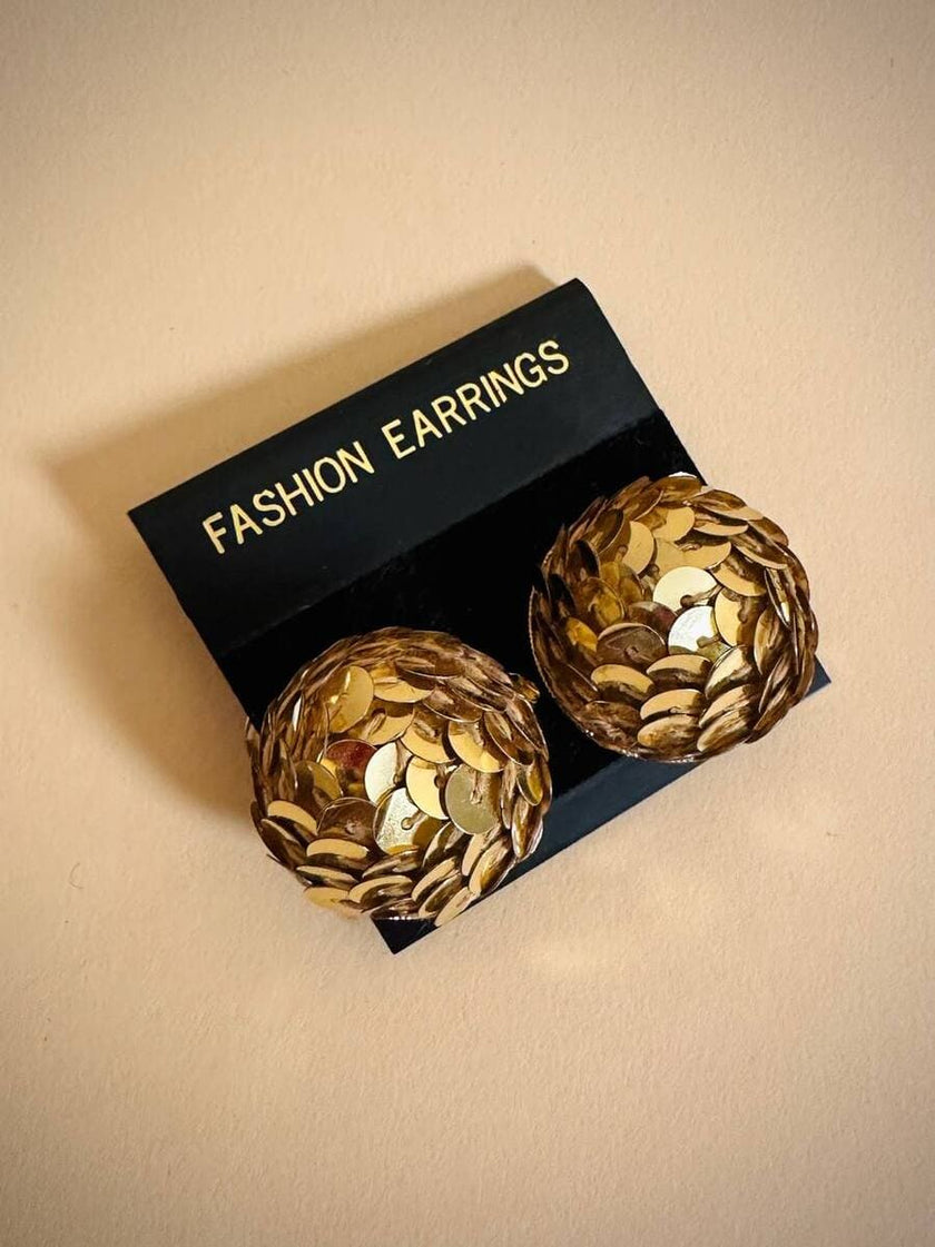 Clip a bottone in paillettes oro