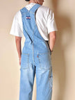 Salopette vintage Levi Strauss orange tab in denim chiaro slavato