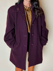 Cappottino oversize in lana color prugna Confezioni Adri