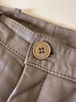 Pantalón de tiro alto de piel color crema “Grandinetti”