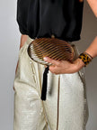 Vintage Schéilan Firenze jewel bag in twisted gold-tone metal with a couture tassel