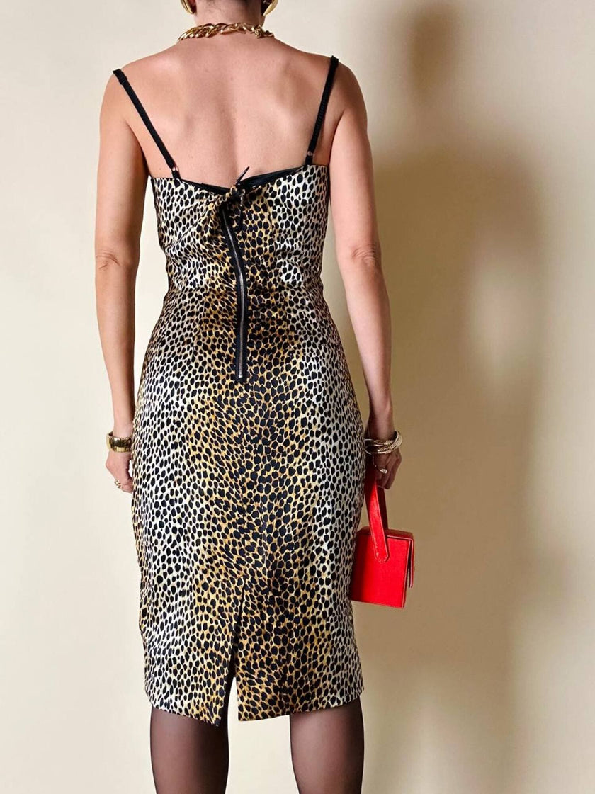 Tubino leopardato in seta stretch “D&G”