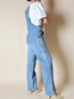 Salopette vintage Levi Strauss orange tab in denim chiaro slavato