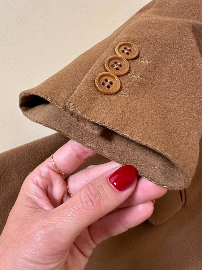 Vintage Max Mara blazer in pure dark camel cashmere