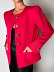 Blazer vintage Yves Saint Laurent Variation in rasato di lana rossa