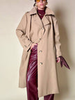 Trench oversize in gabardine color cammello