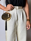 Vintage Schéilan Firenze jewel bag in twisted gold-tone metal with a couture tassel