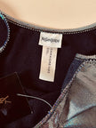 Canotta/mini dress in tessuto ologramma iridescente “Yves Saint Laurent”