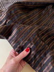 Blazer sartoriale in rasato di lana principe di Galles fango e nero