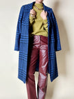 Pantalone a gamba dritta in pelle bordeaux In Extenso