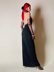 Vintage La Perla floor-length dress with a halter neckline and built-in bodysuit