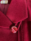Cappotto Doppiopetto Vintage Arpa in Lana Borgogna – Lanificio G.B. Conte