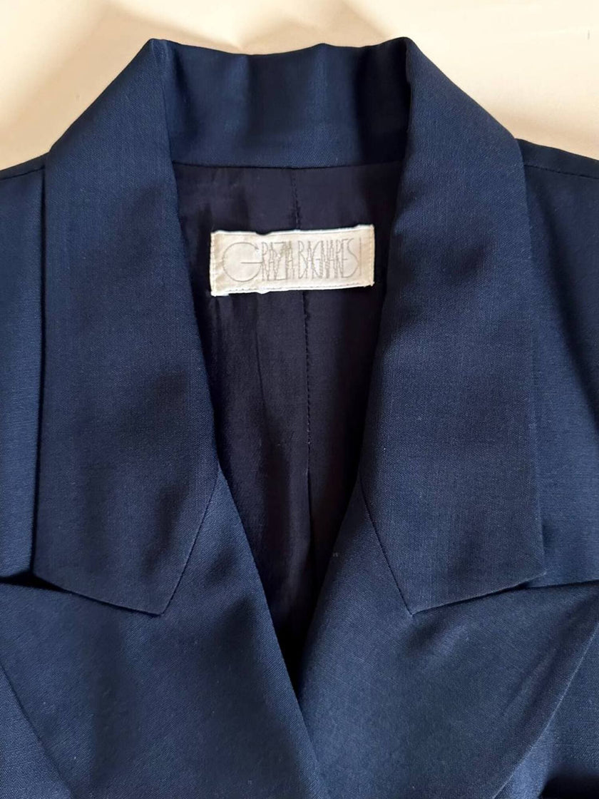Blazer doppiopetto blu navy con bottoni dorati Grazia Bagnaresi
