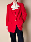 Blazer rosso con bottoni dorati a forma di cuore “Mondì”