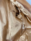 Vintage tan leather jacket with hand-stitched detailing by Claude Collections