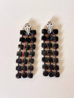 Maxi clip a fanges in cristalli rosso rubino