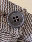 Pantalone Studio 0001 Ferré a vita alta con pince in tessuto operato greige