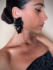 Clip a grappolo realizzate con perline nere