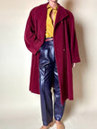 Cappotto Doppiopetto Vintage Arpa in Lana Borgogna – Lanificio G.B. Conte
