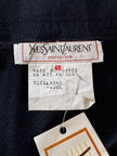 Gonna a portafoglio con dettaglio couture in lana nera “Yves Saint Laurent”