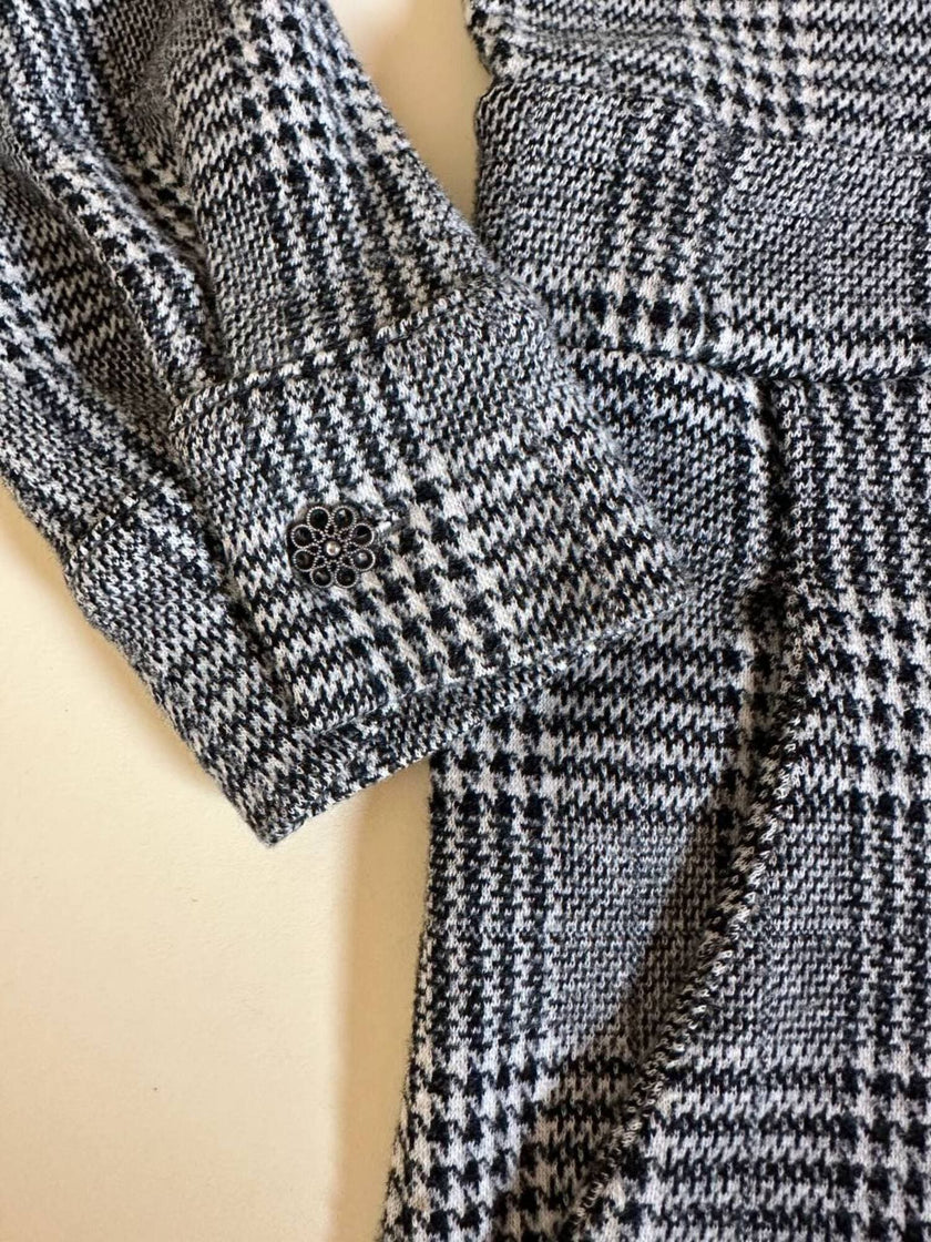 Jumpsuit in misto lana fantasia principe di Galles