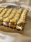 Mini bag gioiello a medaglie dorate