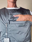 Gilet tecnico imbottito in nylon argento “Fendissime”