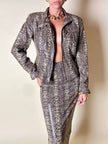 Ensemble Yvan & Marzia in tessuto stretch fantasia pitone