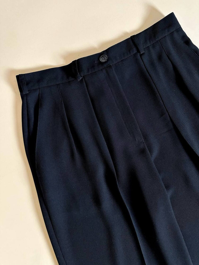 Pantalone nero con pince e piega “Yves Saint Laurent”