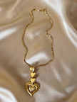Collana dorata con ciondolo pendente a cuoricini “Yves Saint Laurent”