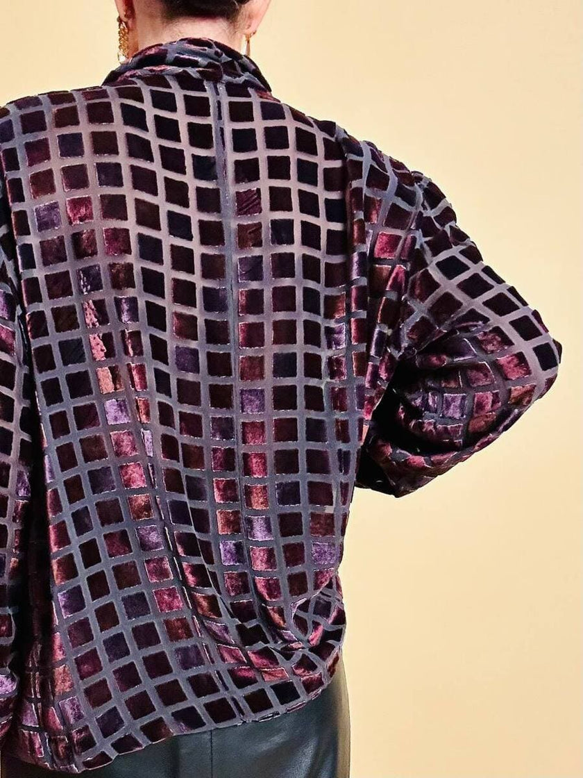 Camicia sartoriale in velluto dévoré