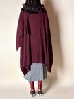 Mantella in maglia bordeaux a punto stoffa Pierre Cardin