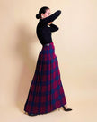 Wrap skirt in lana tartan
