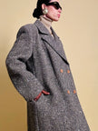 Cappotto Elena Miròin lana boutonné con motivo spinato