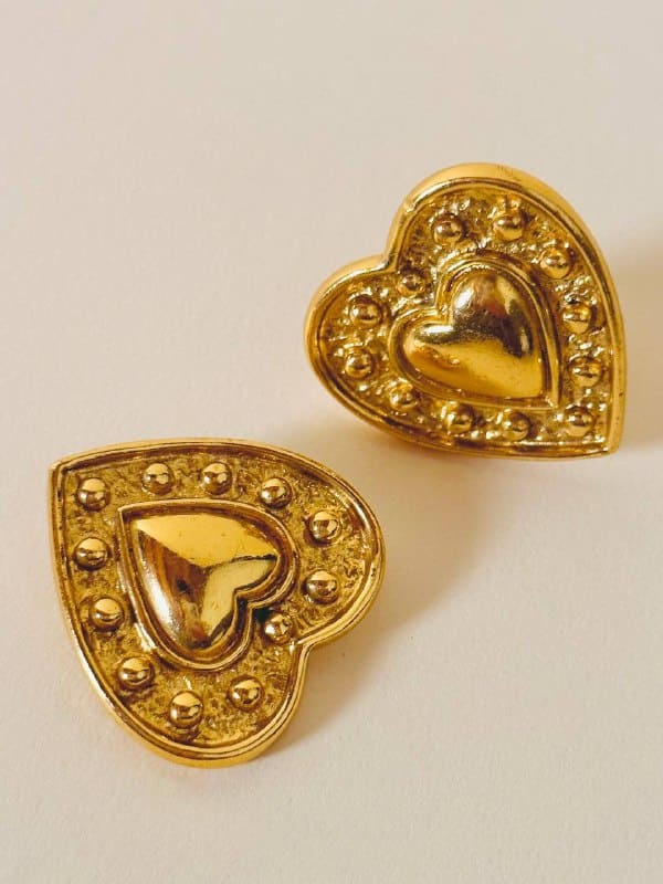 Maxi clip a cuore oro 