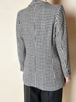 Blazer doppiopetto Mani by Giorgio Armani in lana fantasia pied de poule beige e nera