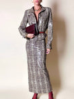 Ensemble Yvan & Marzia in tessuto stretch fantasia pitone