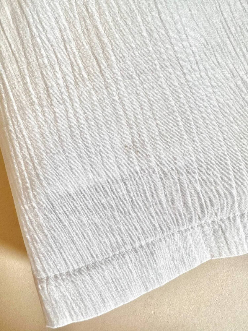 Abito tubino Yves Saint Laurent vintage bianco smanicato con spacco frontale